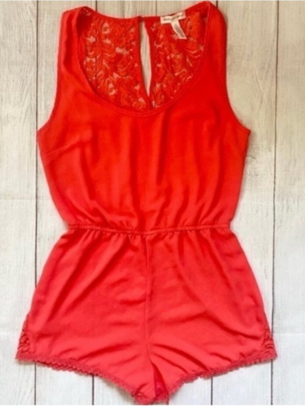 Apparel Short Romper Orange Red Small